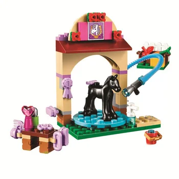 

Bela 10552 Friends Series Foal's Washing Stati Toys Model Building Kits Block Bricks Children Gifts 95Pcs