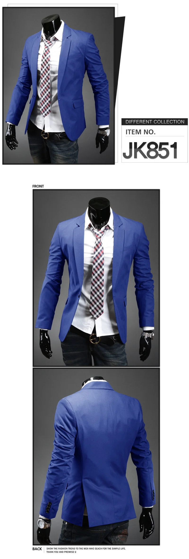Вечный классический мужской костюм корейский стиль Slim Fit один ряд пряжки костюм пальто количество беговой костюм 5635