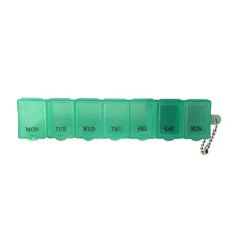 

Carrying Portable Seven-frame Long-shaped Old Man Seven Days A Week PP Dated Hanging Plastic Pillbox Storage Box