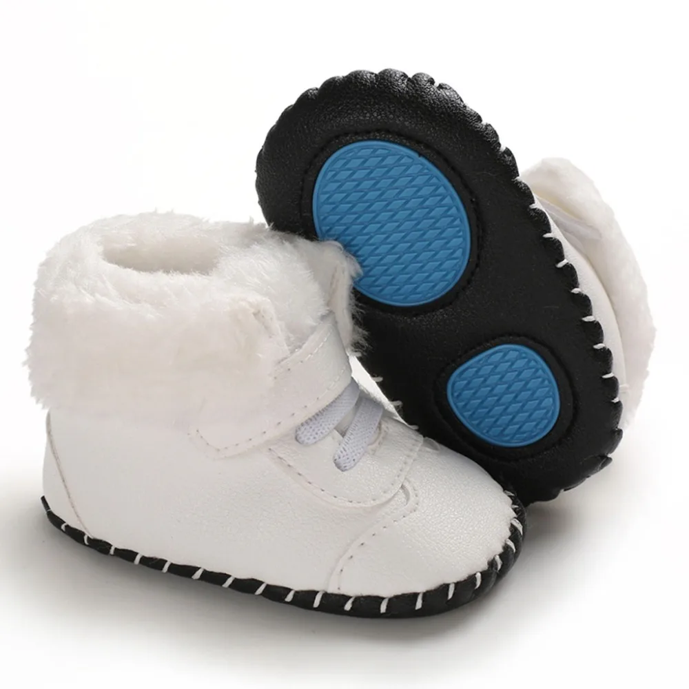 Обувь для маленьких мальчиков и девочек теплые зимние ботинки для новорожденных, Носки с рисунком медведя из мультика; первые туфли для начинающего ходить ребенка ясельного возраста; мягкие и удобные; легкая обувь; искусственная кожа; кроссовки