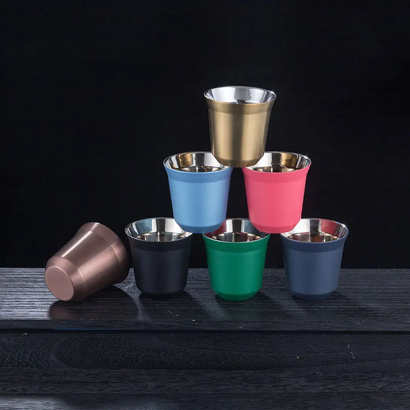 Кофейная чашка Nespresso из нержавеющей стали с двойными стенками теплоизоляционная
