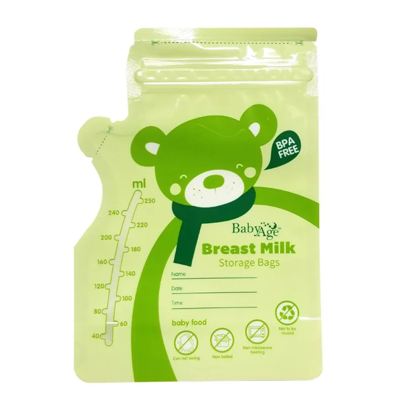 30 шт./упак. 250 мл 4 цвета контейнер для детского питания хранение грудного молока сумки высокого качества BPA твердая Кормление детские жидкие пищевые сумки