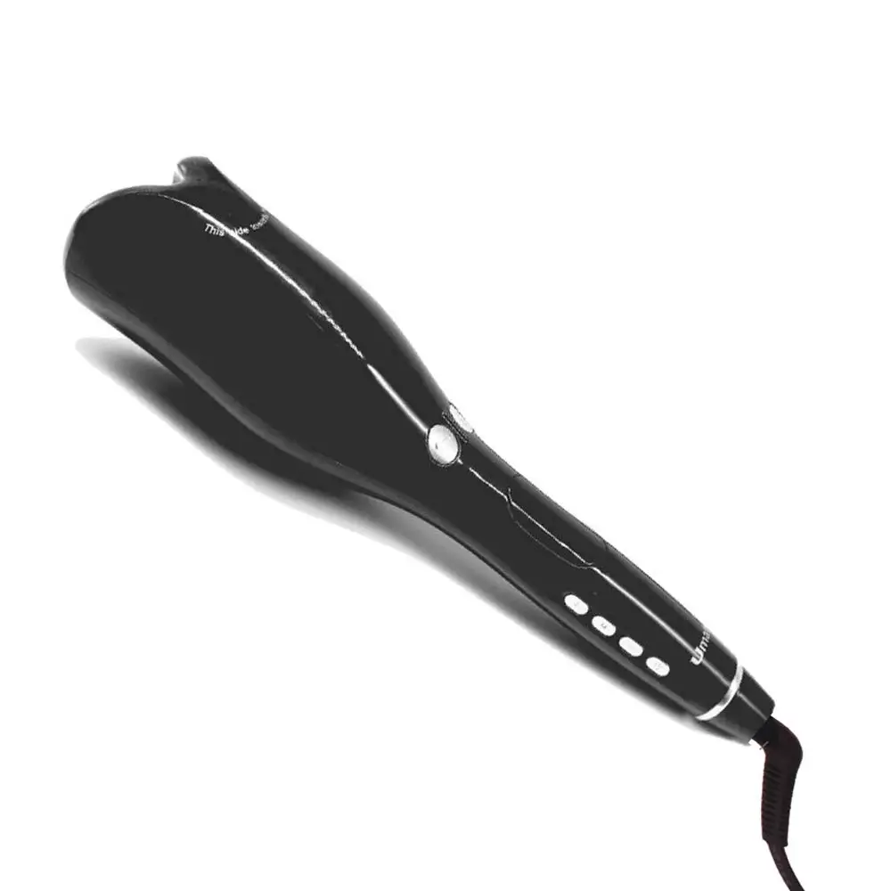 Розовый Многофункциональный ЖК-щипцы для завивки волос профессиональные инструменты для укладки бигуди палочка Waver Curl Автоматическая вьющаяся воздушная - Цвет: Черный