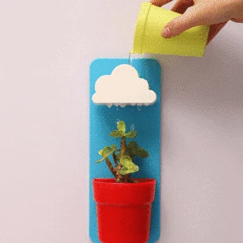 

Plastic Hanging Garden Pot Clouds Automatic Water Succulent Plants Flowerpot Home Office Decoration Balcony Decorative Potted