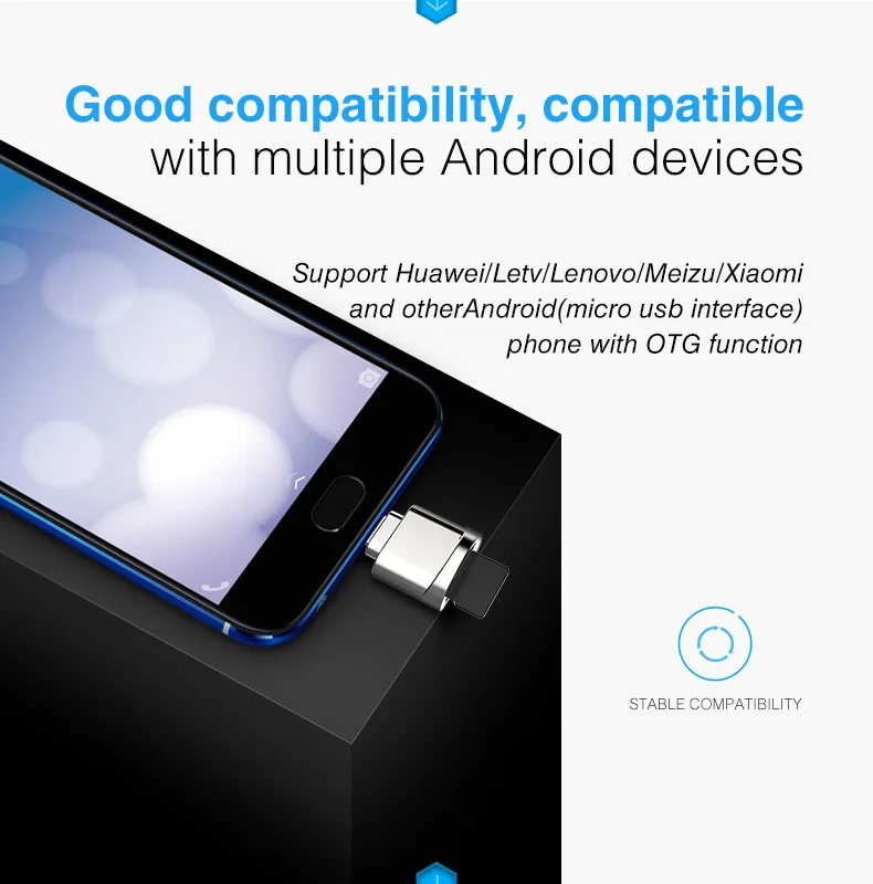 Ginsley G010 OTG кард-ридер Micro SD/TF мульти-кард-ридер для Andriods смартфон с интерфейсом Micro USB