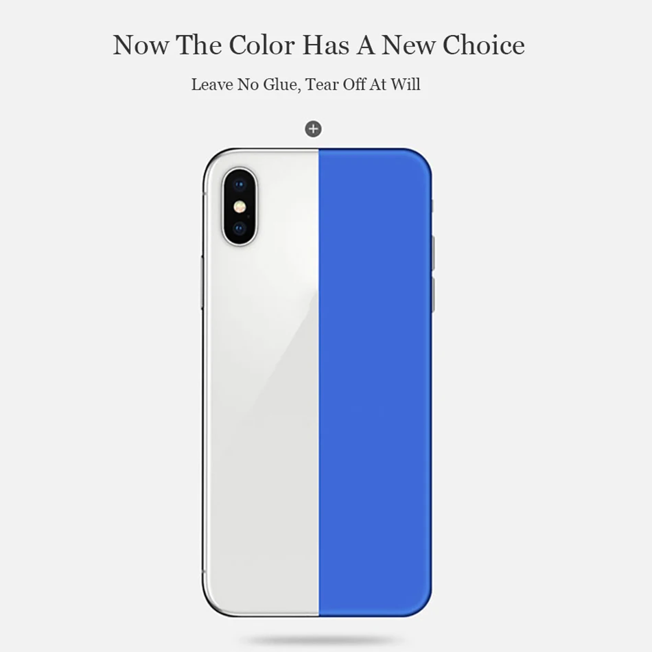 Чистый карамельный цвет задняя крышка оболочка для iphone 7 8 плюс кожа Наклейка защитная пленка для льда для iphone XS ультра-тонкий чехол Coque