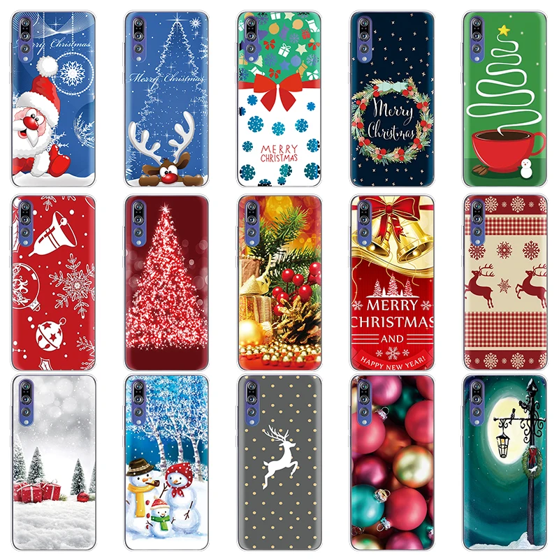 

Christmas Deer Case Soft TPU For Coque Huawei Honor 8X 5X 6X 7X 8C 7 7A Pro 8 9 10 Lite 10i Play 8A View 10 V20 Cases Xmas Cover