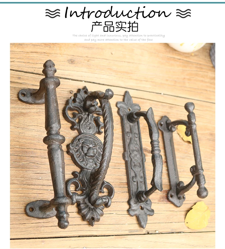 Ferro fundido artesanato porta alças para decoração