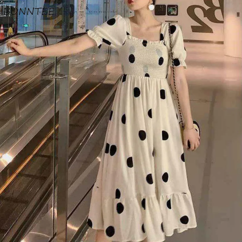 Dress Women Polka Dot Long Elegant ...