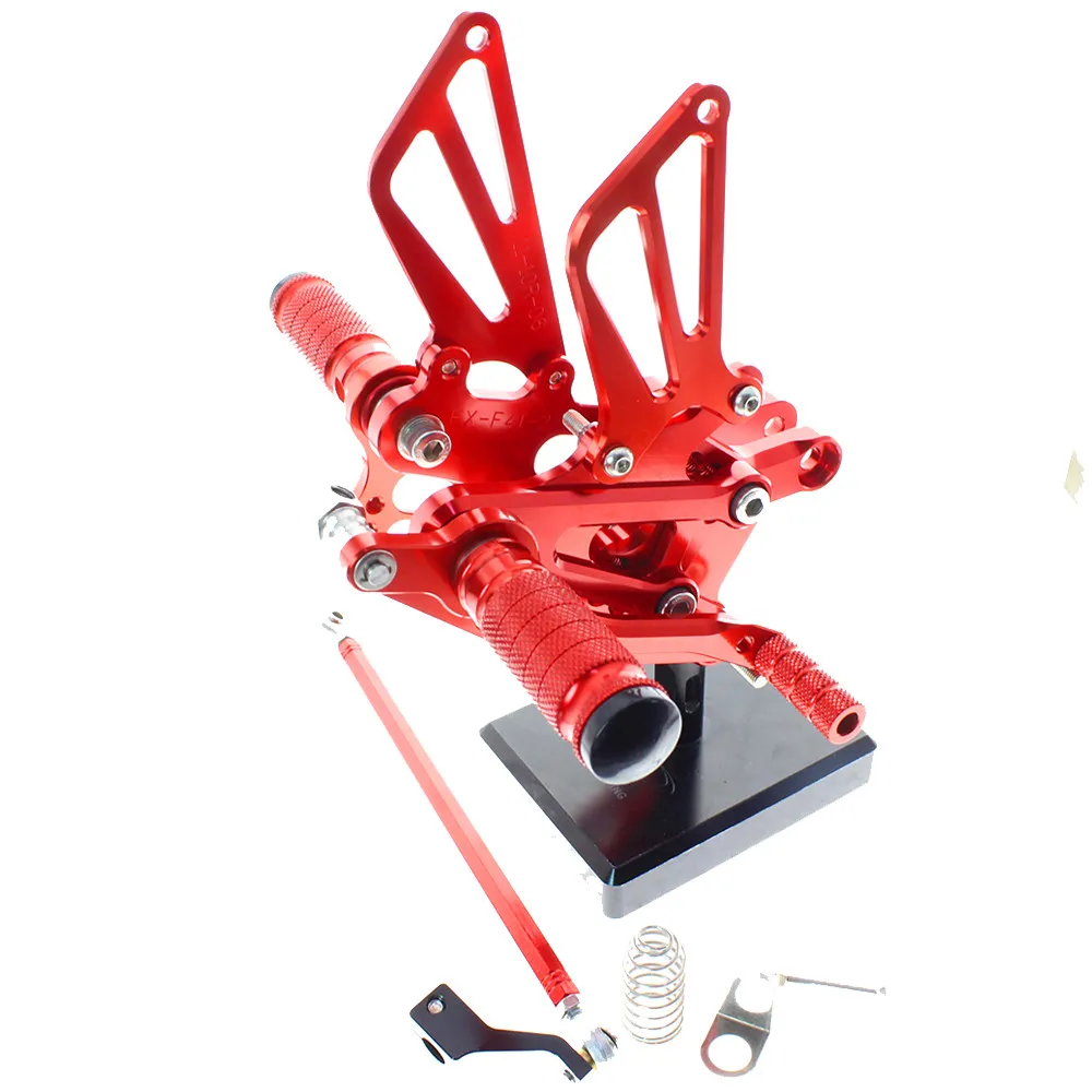 Для HONDA CBR600 F4i F3 F4 2001-2007 2006 2005 CNC алюминиевый сплав мотоцикл подножка для ног Педаль Peg Rearset задний Набор - Цвет: Red