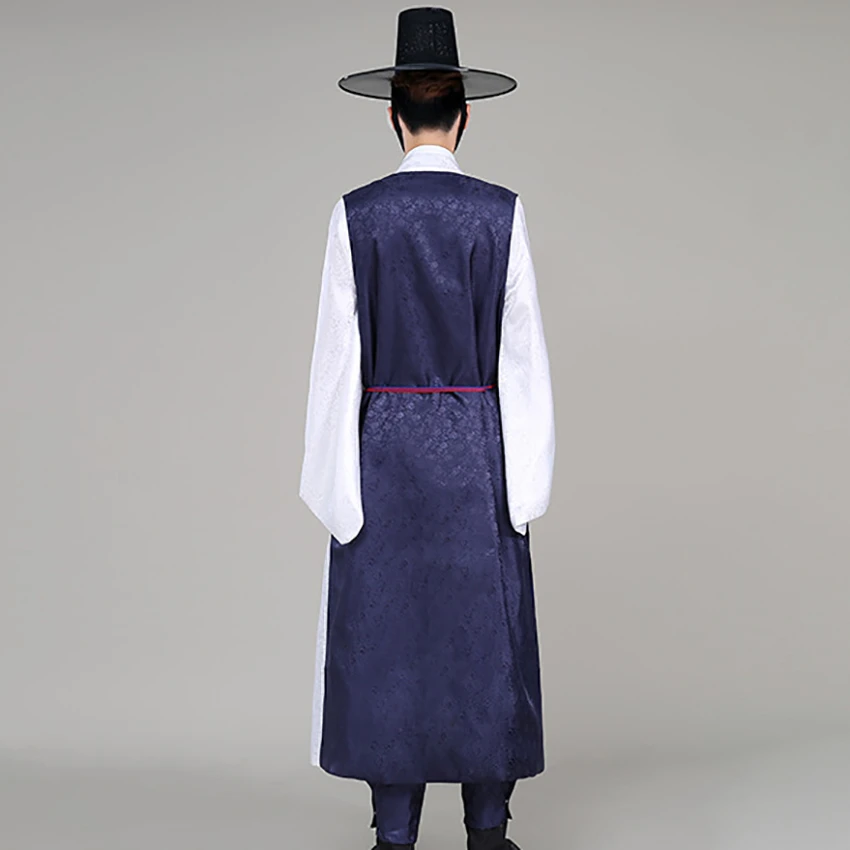 Korean Hanbok Orthodox Traditional Korean Style Wedding Costume Satin Male Ethnic Clothing for Men Dance Costume Cosplay Kimono