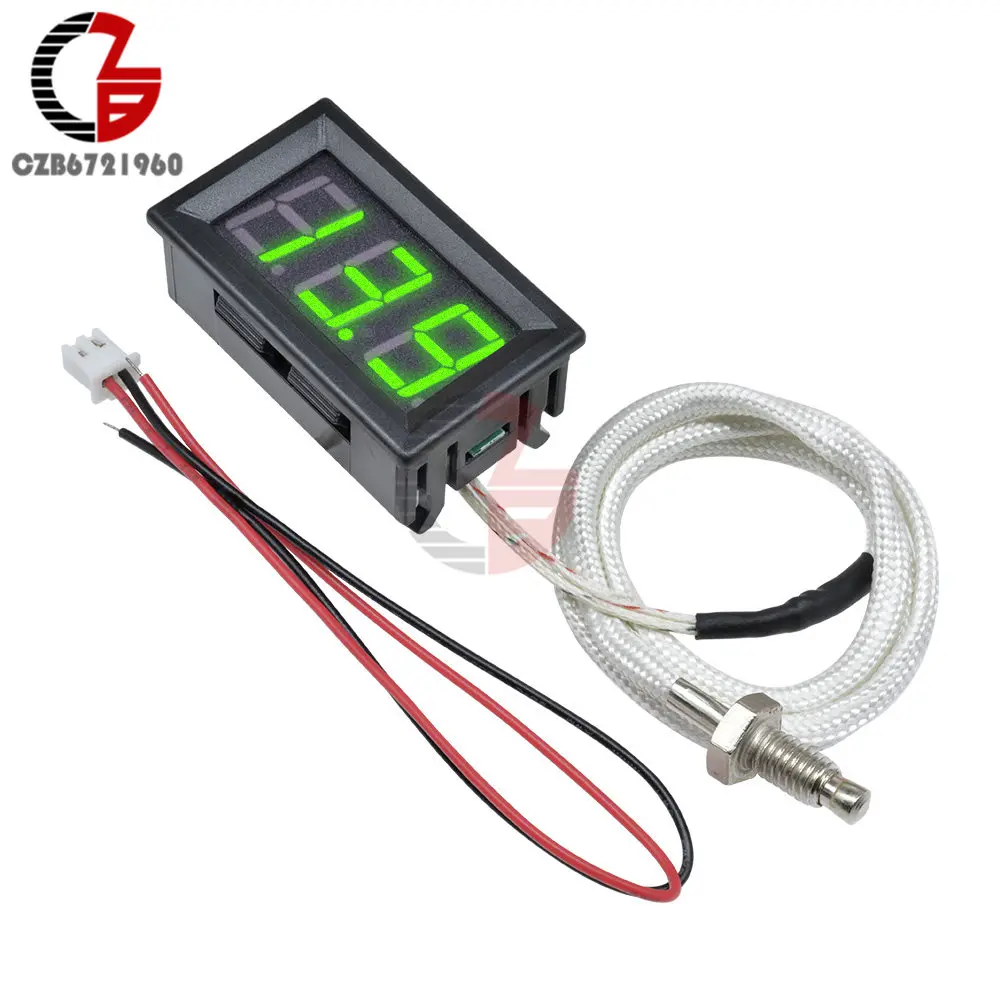 12V B310 M6 K-type Мини встроенный светодиодный цифровой термометр инкубатор холодильник измеритель температуры автомобиля монитор детектор аквариума Отопление охлаждающий тестер - Цвет: 12V B310 M6 K-type