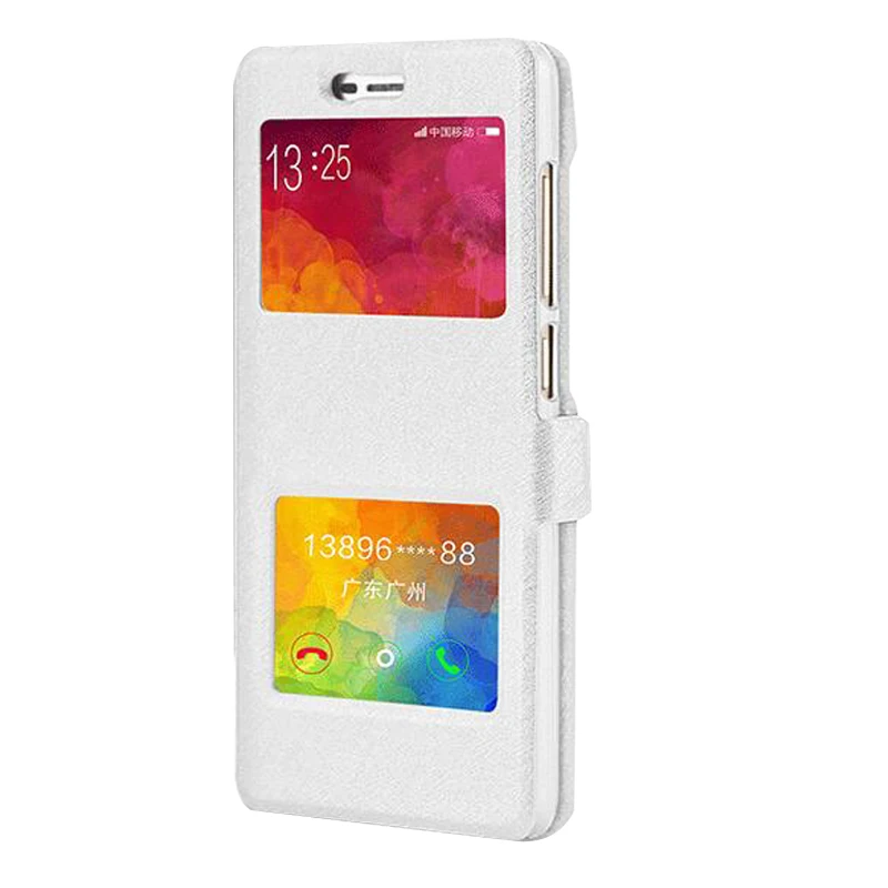 Кожаный флип-чехол с окошком для Xiaomi Redmi Note 7 6A 5 Pro 5A 4X 7A S2 mi 9t A1 A2 Max 3 mi x 2, чехол для телефона, сумка для быстрого ответа - Цвет: white