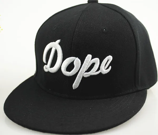 Черный Dope Hat EXO, корейский стиль, стильная женская кепка с плоским козырьком, хип-хоп бейсболка Yiwu - Цвет: Черный
