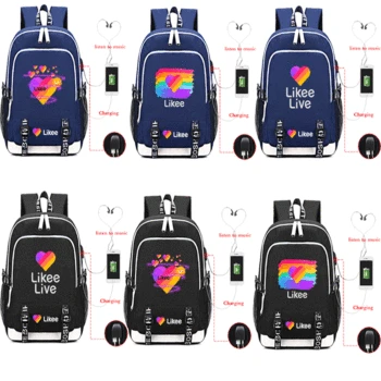 

LIKEE USB Charged Laptop Backpack Teenage Backpack Women Backpacks Travel Rucksack Likee Boys Girls Travel Backpack