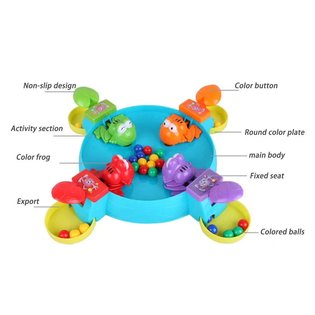OCDAY Feeding Toys Frog Swallow Beads Table Game Feed the Hungry Froggies Parent-child Interaction Puzzle Educational Toys Gift