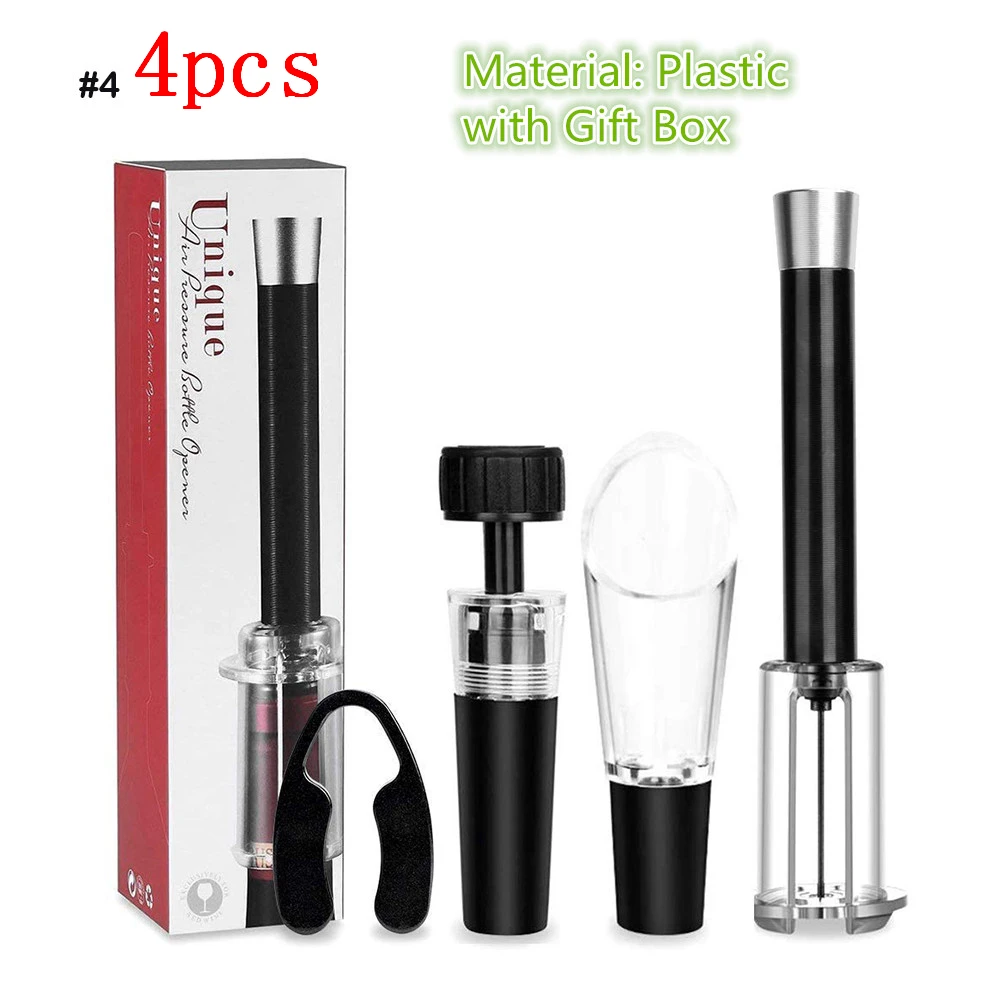 4pcs2 1/комплект одежды из 4 предметов, новая красное вино бутылок воздуха Давление иглы Корк штопор "поппер" для бутылок открытия Насосы Штопор пробку кухонные инструменты, гаджеты - Цвет: 4pcs2