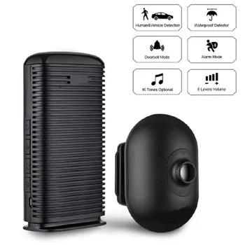 

DW9 Driveway Alarm Wireless Security Alarm Waterproof PIR Motion Sensor Detector Driveway Garage burglar Alarm System