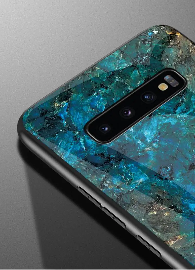 Закаленное Стекло чехол для телефона для samsung Galaxy A30 A50 A10 A70 S7 край S8 S9 S10E A6 A8 плюс A7 A9 Note 8 9 Красочная обложка