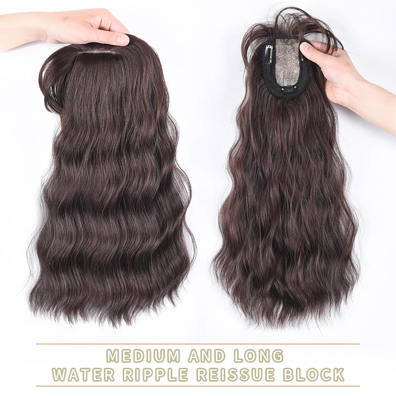 Parrucca Sintetica Parrucca Per Capelli Lunghi Femminili Parrucchino Per Capelli Reissue Natural Net Red Long Curly Hair Water Ripple Simulazione Parr