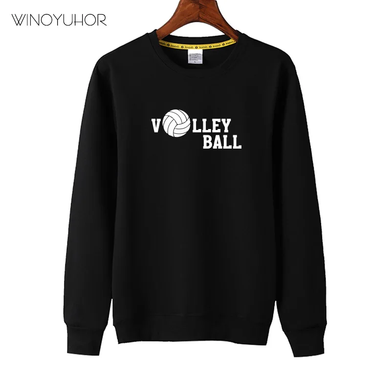 Playing Volleyball Sweatshirt Children Spring Autumn Long Sleeve O-neck Hoodies Baby Boy Girl Tops Sport Pullovers - Цвет: Black