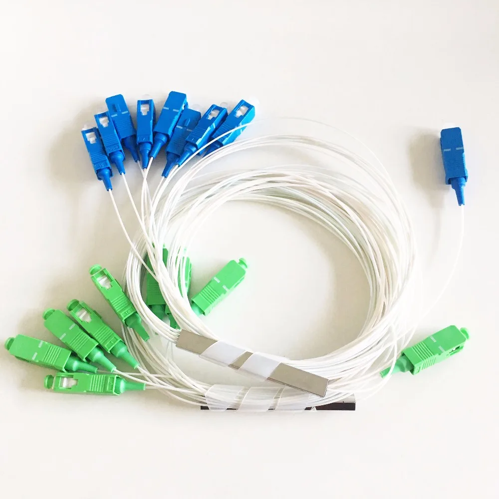 50 шт. SC APC или PC UPC одномодовый волоконно оптический FTTH 0 9 мм Мини ПЛК Сплиттер