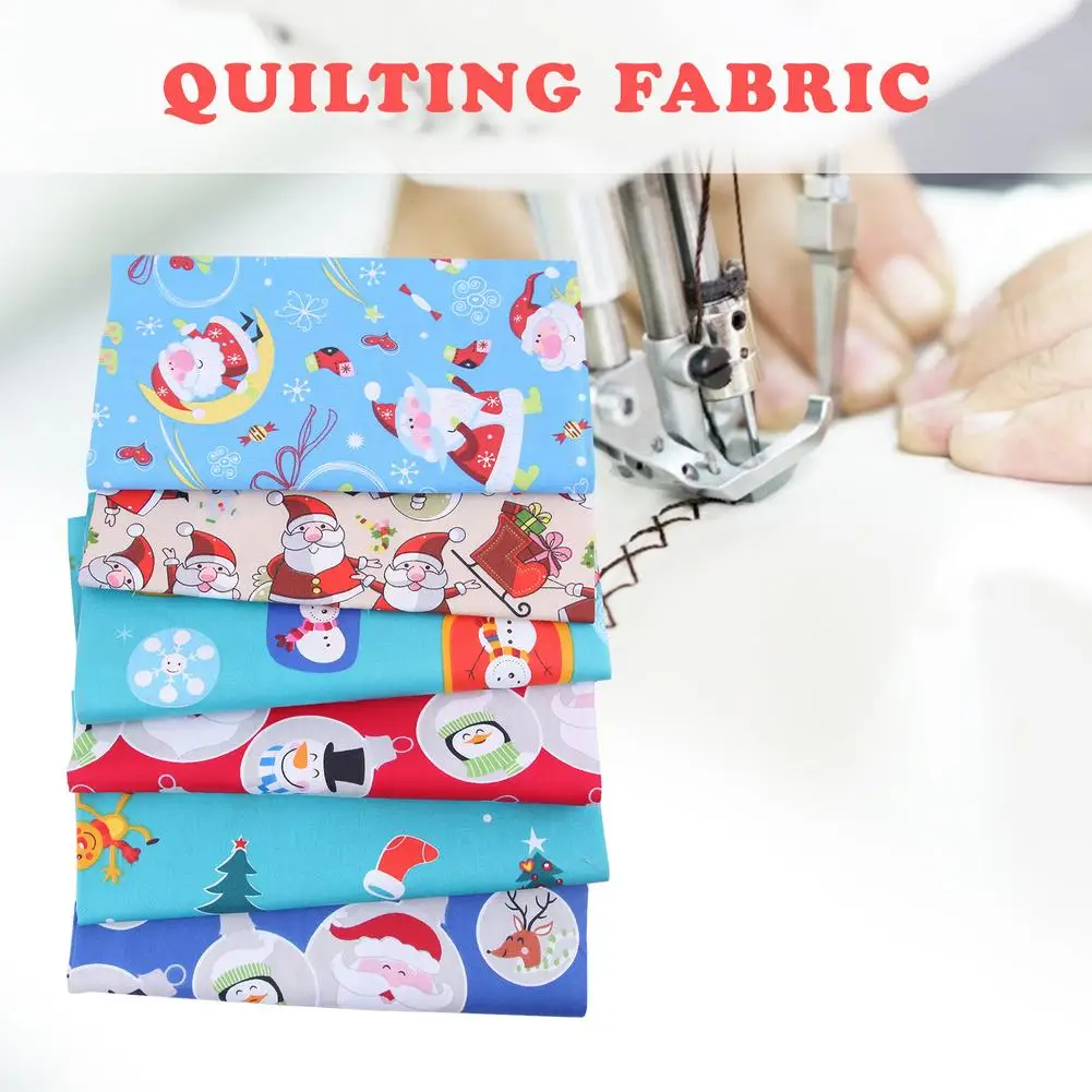 

6Pcs/Lot Pure Cotton Fabric Christmas Series DIY Handmade Decoration Packaging Cloth For Christmas Series Cloth Group