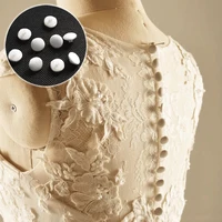 High-end satin cloth bag button wedding dress back button coat windbreaker button handmade diy accessories white 2