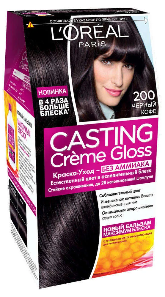 Краска для волос «Casting Creme Gloss» L'Oreal Paris, 200 Черное дерево