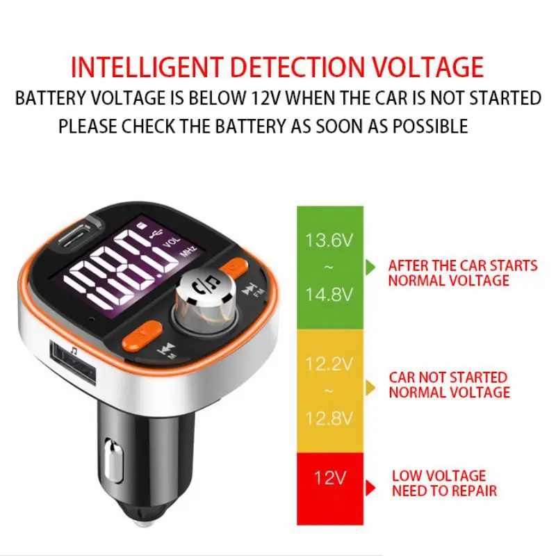 Balight QC3.0 автомобильный комплект Bluetooth 5,0 fm-передатчик модулятор Быстрая зарядка USB зарядное устройство стерео MP3 плеер громкой связи