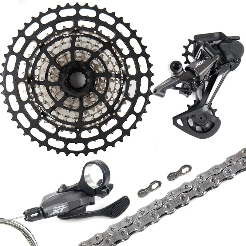 

SHIMANO DEORE XT M8100 1x12 12 Speed MTB Groupset Shifter Derailleur Chain with SROAD Cassette Freewheel 10-50T & 11-50T
