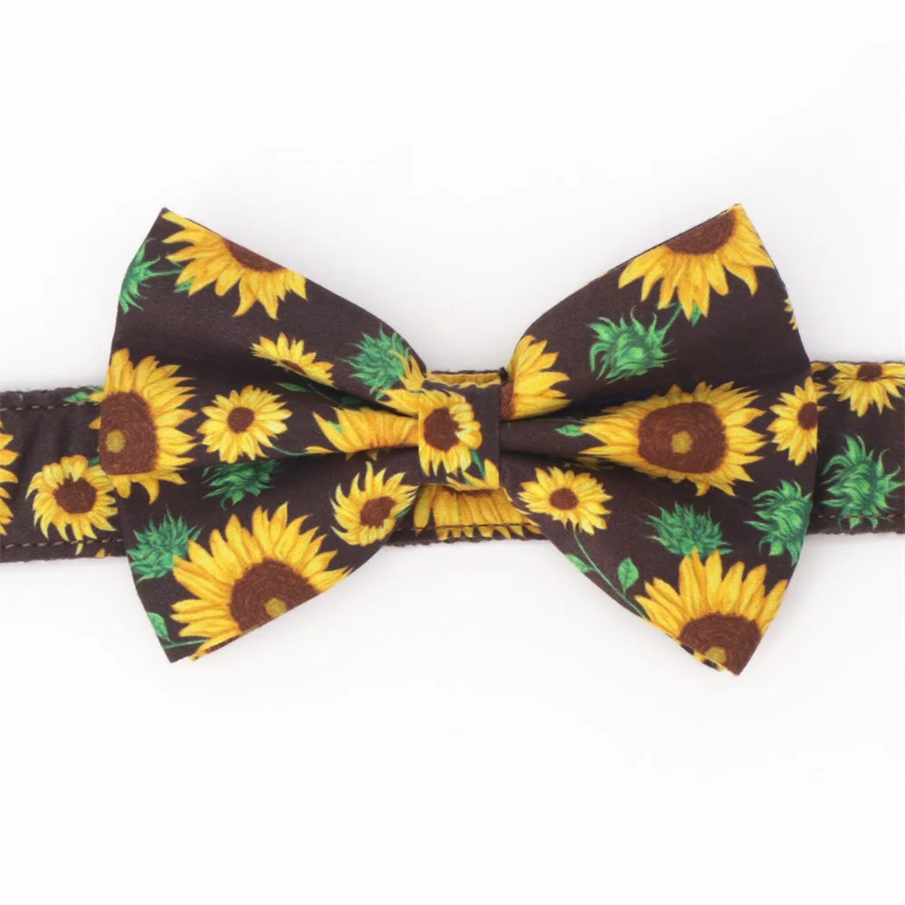 Подсолнух собачий ошейник галстук бабочка подходит для 5 размеров на выбор