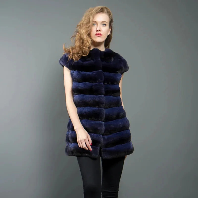 TOPFUR Natural Real Rex Rabbit Fur Coat Women Winter Luxury Fur Collar Jacket 2020 Thick Warm Fashion Chinchilla Fur Female