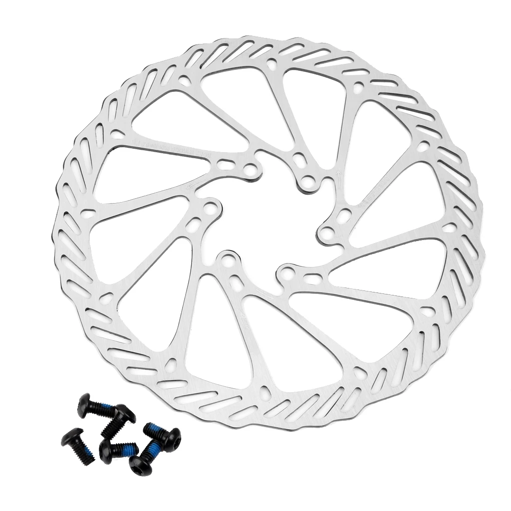 MTB Bike Stainless Steel 160mm Disc Disk Brake Rotor with 6 Blots for Avid G3 Silver