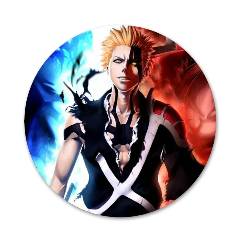 Bleach personagens anime kurosaki ichigo broche máscara toshiro masculino e  feminino jaqueta mochila acessórios decorativos presente - AliExpress