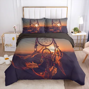 

ONGLYP 3D Dreamcatcher Bedding Set Duvet Cover with Pillow Case Single Twin Double Full Queen King Size Bedding Sets Quilt Cover