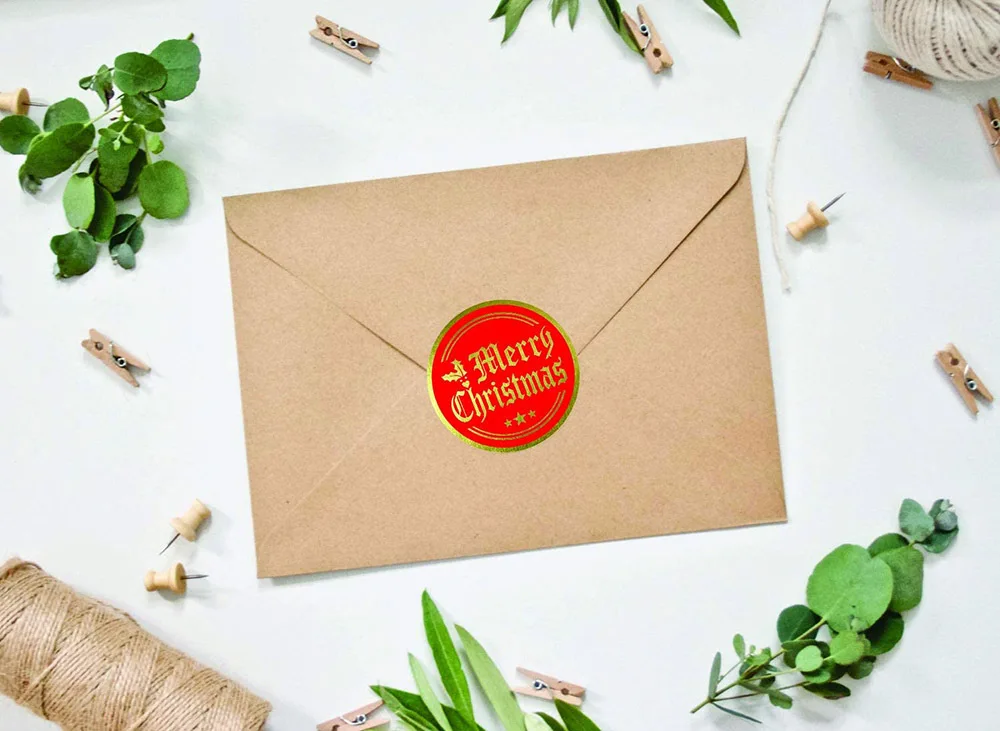 50-500 stücke Frohe Weihnachten Aufkleber Weihnachten Baum Elch Candy Tasche Dicht Aufkleber Weihnachten Geschenke Box Etiketten Dekorationen Neue jahr – Detail 28
