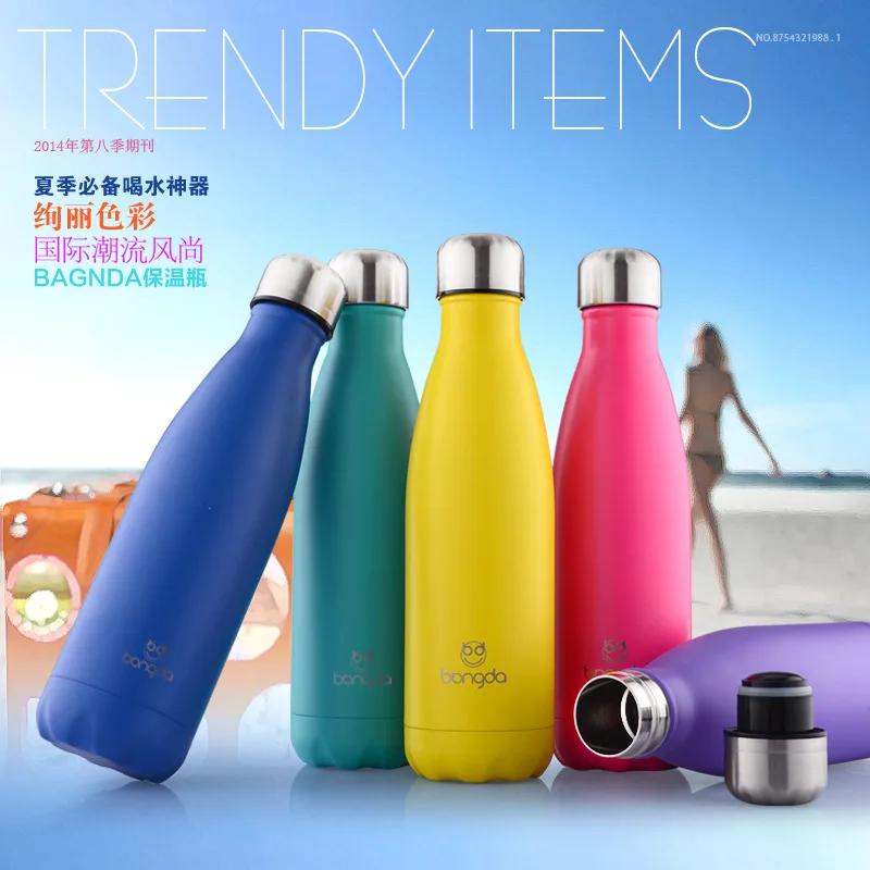 

Bangda Export Thermal Transfer Electroplated Coke Bottle Insulated Mug Fashion Activity Gift