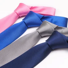 6cm Solid Color Polyester Necktie Mens Wedding Banquet Party Business Skinny Ties Fashion Casual Daily Outfit
