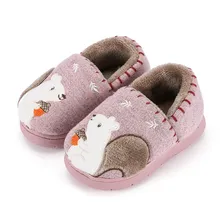 JAYCOSIN; детские тапочки с милым рисунком белки; домашняя обувь для детей; Сезон Зима; домашние тапочки для детей; теплые бархатные детские ботинки