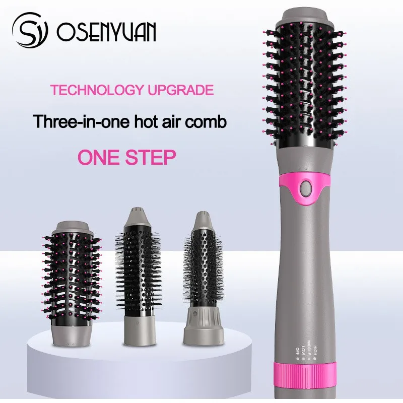 

Professional One Step Hair Dryer Brush Volumizer Blow straightener and curler salon 2 in 1 Electric Hot Air Curling Iron comb