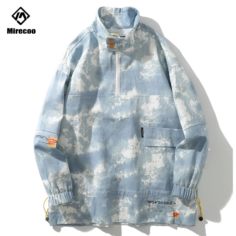 Jacket Men Military Camo Mens Jacket Stand Collar Hip Hop Pullover Windbreaker Men Jacket Advanced Fashion Coat Streetwear 2019