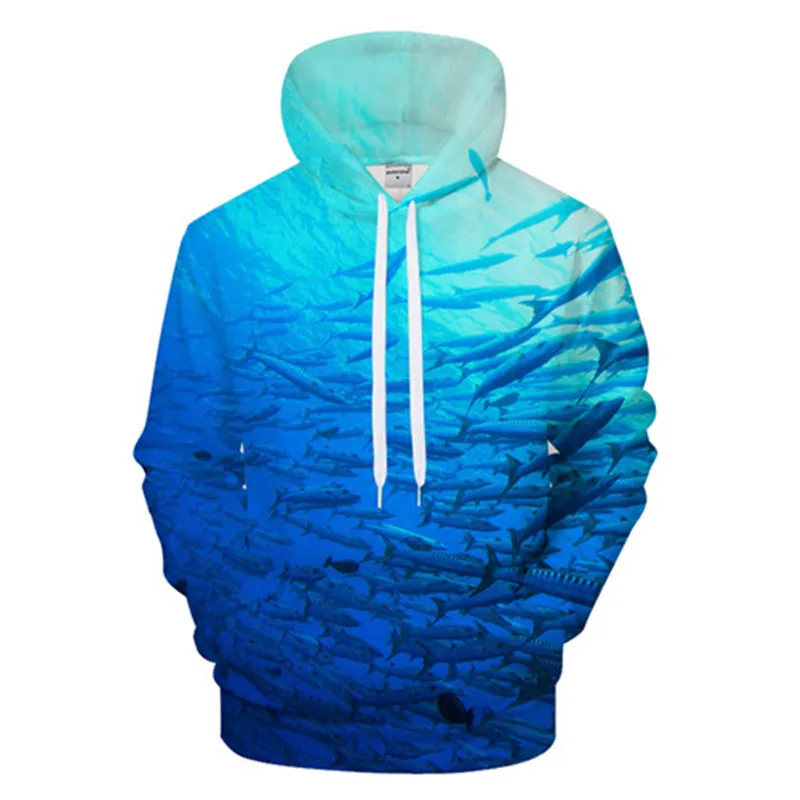 Hoodie 3D Printed Fish Print Hoodie Men's Hoodie Sweatshirt Casual Pullover Unisex Clothing Shirt