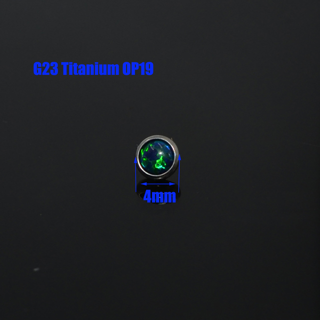 G23 4mm&5mm&6mm&7mm G23 Titanium Opal Stone Dermal Anchor Top Micro Skin Diver Surface Piercing Body Jewelry