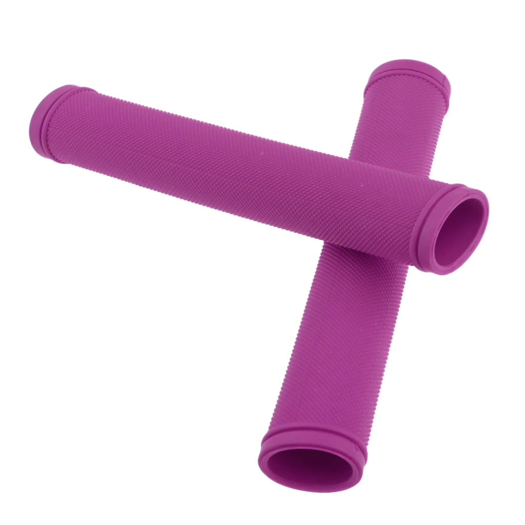 Purple 1 пара Противоскользящий MTB Горный шоссейный велосипед велосипедный руль Фикси изогнутая ручка бар крышка 2,2x18 см запчасти для велосипеда - Цвет: Purple