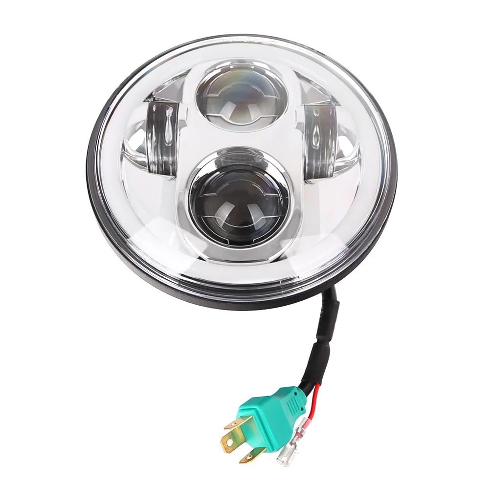 

5 3/4 5.75 Inch LED Headlight Halo with DRL for Harley Davidson Motorcycles 1pc