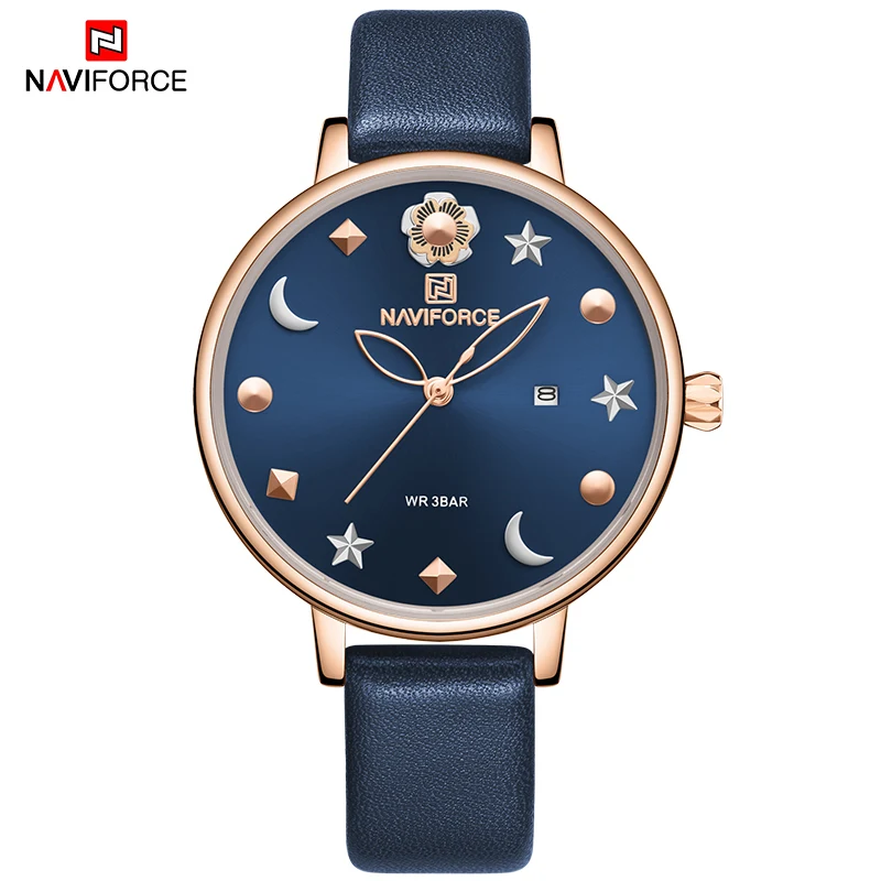 Новинка NAVIFORCE женские роскошные брендовые часы простые Кварцевые женские водонепроницаемые наручные часы женские модные повседневные часы reloj mujer - Цвет: RGBE