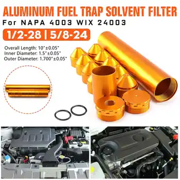 

15Pcs 1/2-28 5/8-24 Gold Fuel Trap Solvent Filter Car Fuel Filters 1.7 inch OD For NAPA 4003 WIX 24003 Automobiles Filters Cups