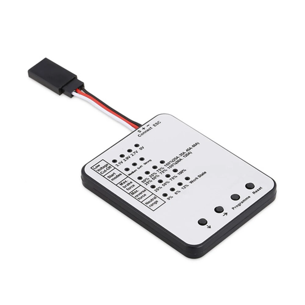 RC 자동차 프로그램 카드 RC 자동차 25A/35A/45A/60A/80A/120A/150A 브러시리스 ESC 용 취미 LED 프로그래밍 카드 초월