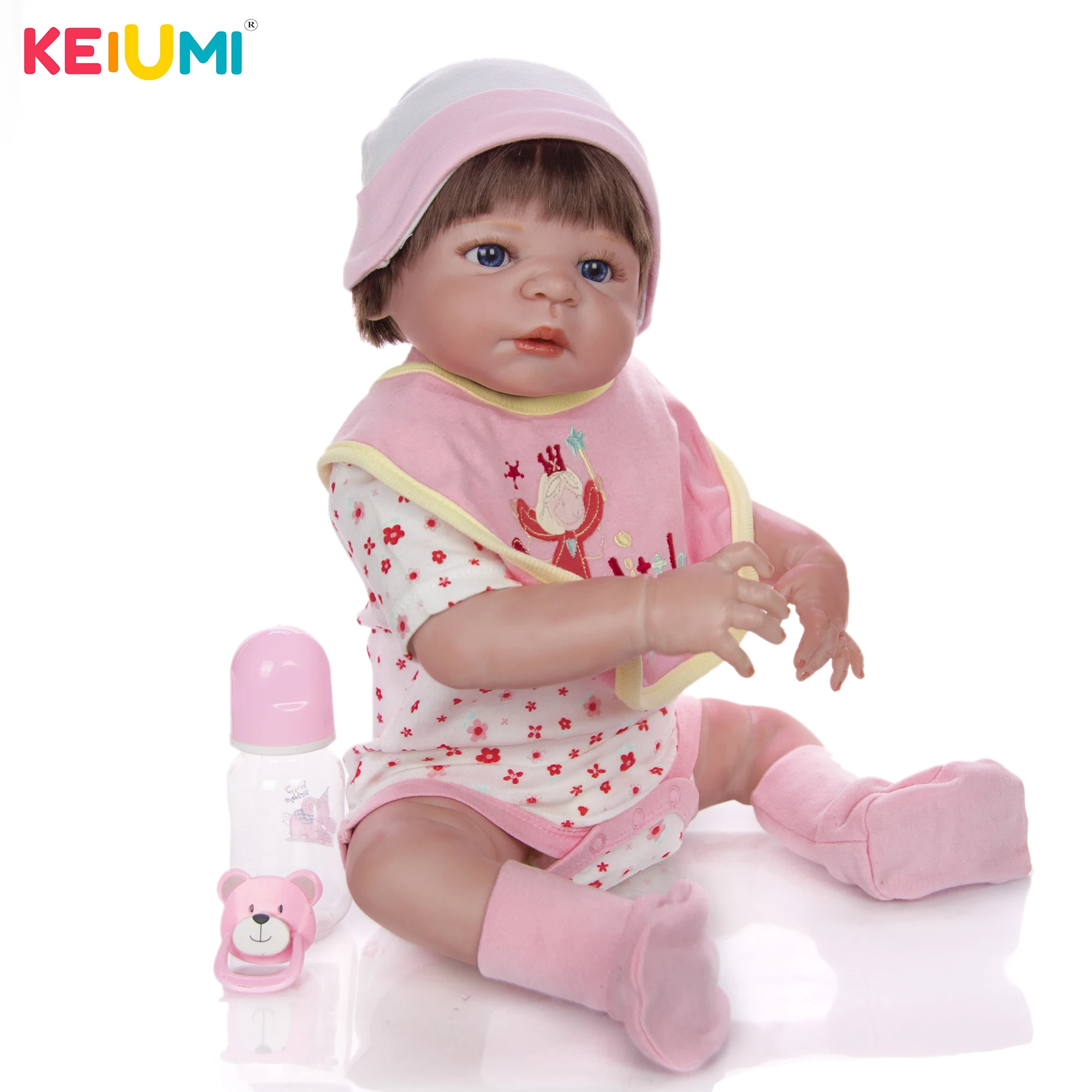 KEIUMI 57 см силиконовый винил для всего тела реалистичные куклы новорожденных